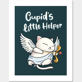 Cupid's Little Helper Cat Posters and Art